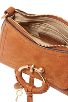 JOAN - SMALL SHOULDER BAG - GRAINED COWHIDE LEATHER & SUEDE COWHIDE:Brown :One Size